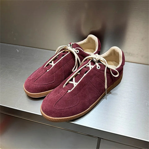 FEDONAS 2025 New Women Suede Leather Sneakers