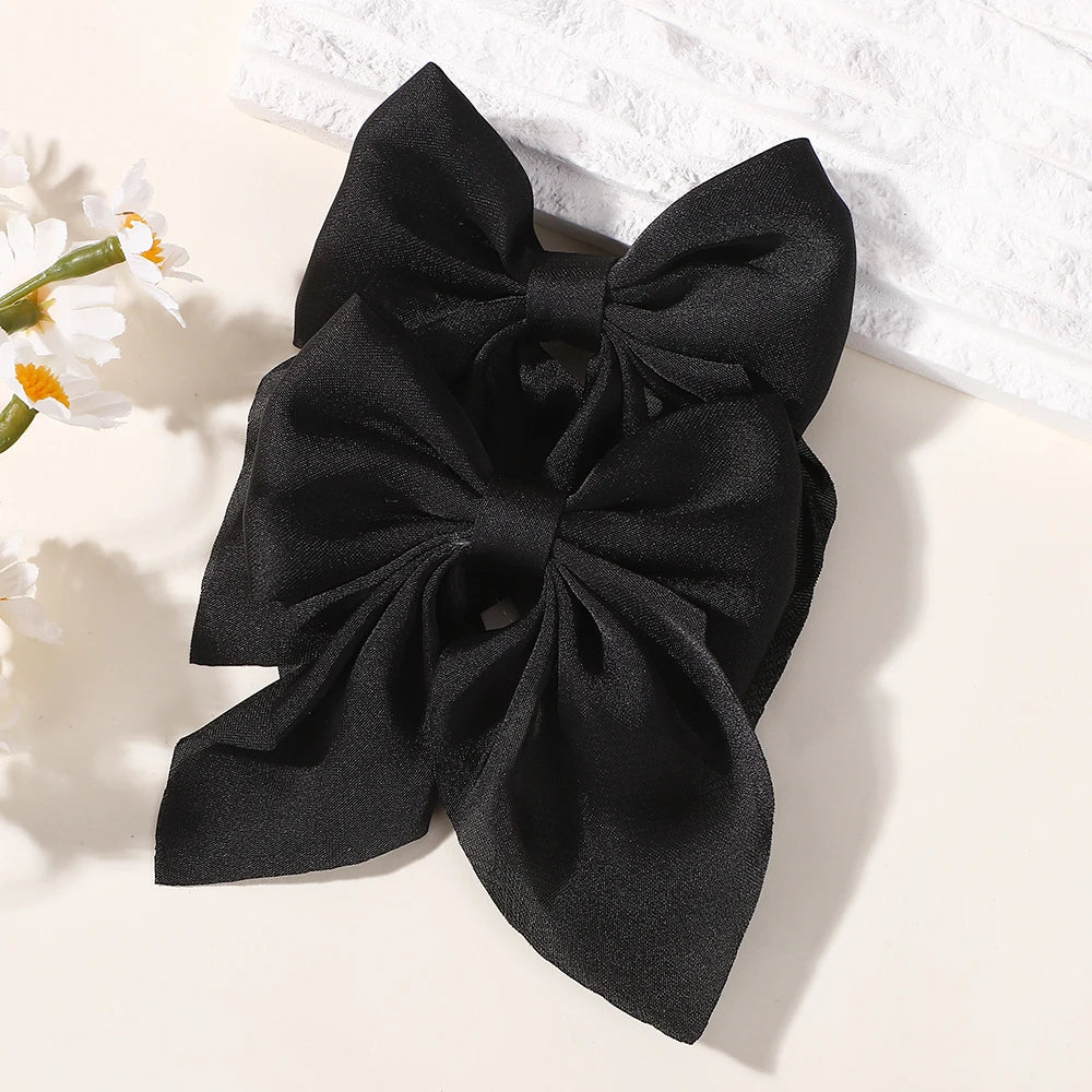 LOVEKIKI 2PCS Strik Meisjes Paardenstaart Haarspeld - Stijlvolle en Veelzijdige Haaraccessoires 