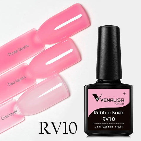 Venalisa Rubber Base Jelly Pink Color Gel Nagellak VIP4
