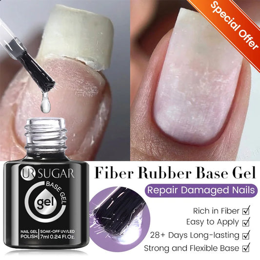 UR SUGAR 15ml Fiber Rubber Base Gel for Nail Repair
