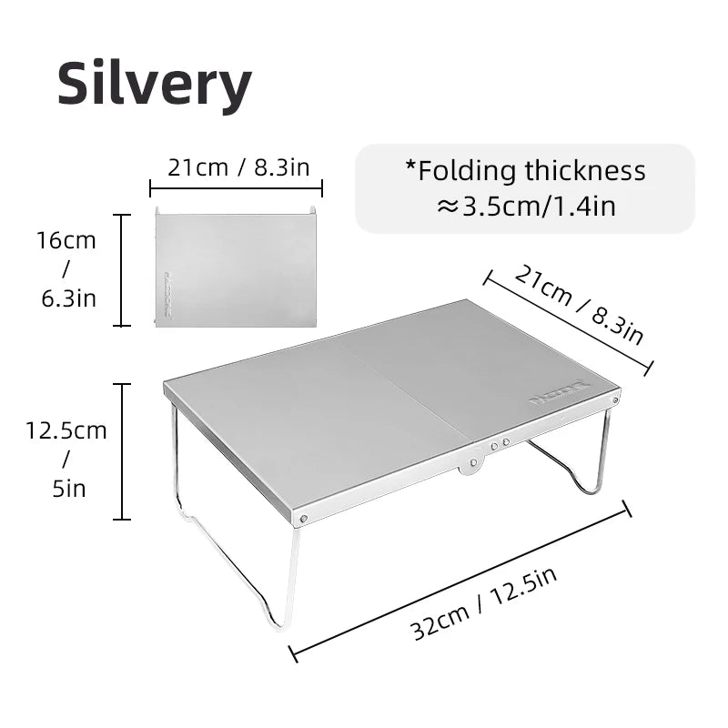 Ultralight Mini Outdoor Table - Foldable Aluminum Alloy Camping Furniture for Travel, Picnic & Barbecue