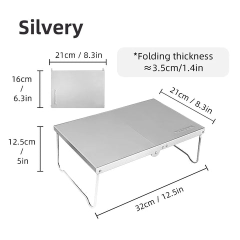 Ultralight Mini Outdoor Table - Foldable Aluminum Alloy Camping Furniture for Travel, Picnic & Barbecue