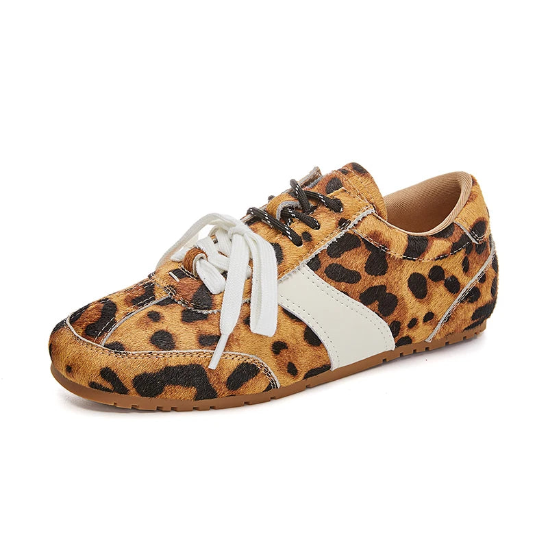 AIYUQI Duitse trainingsschoenen voor dames, echt leer, 2025 nieuwe lente platte sneakers, dames casual Forrest Gump schoenen voor dames