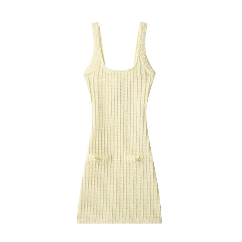 MUJER 2025 Knitted Bodycon Mini Dress