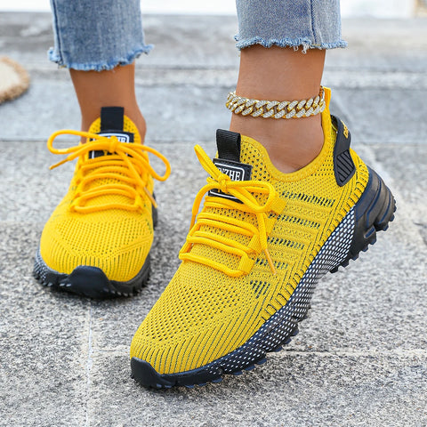 Trendy dames casual hardloop- en wandelsneakers 