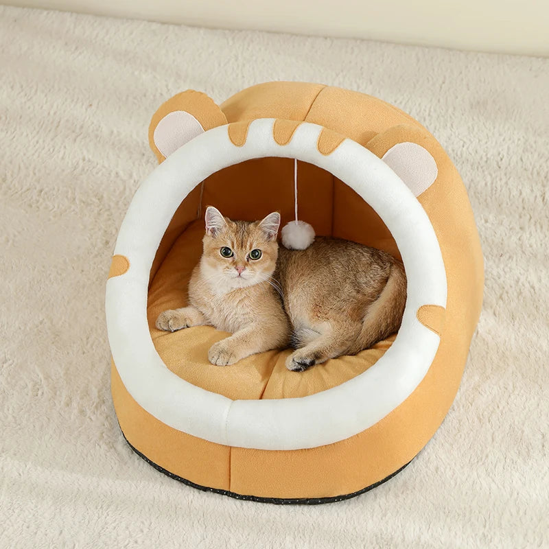 Super Cat Bed Warm Pet House - Cozy Kitten Cave and Dog Basket Tent