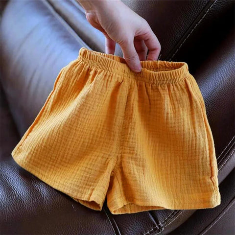 Summer Cotton Linen Shorts for Kids
