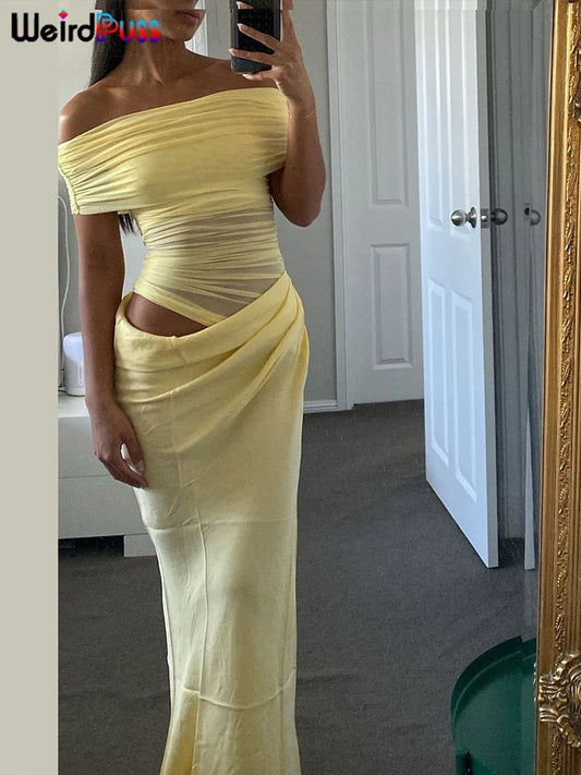 Weird Puss Gerimpelde Onregelmatige Jurk - Elegante Bodycon Outfit voor Dames