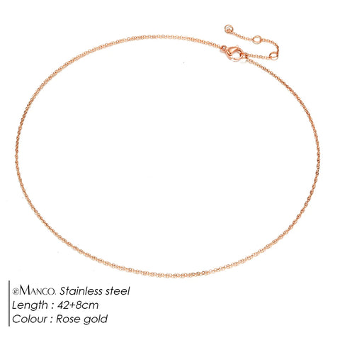 eManco Fine Chain Necklace - Stainless Steel Gold Color Pendants for Women - Perfect Statement Jewelry Gift
