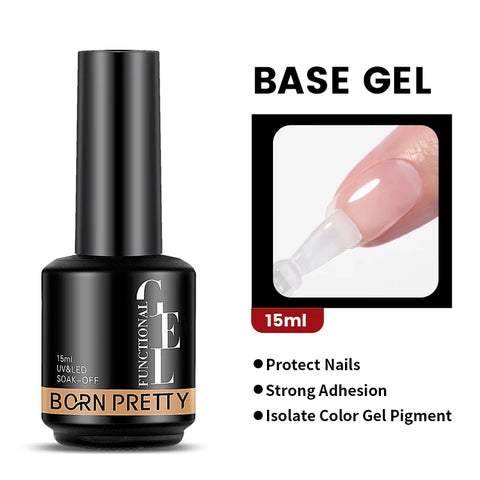 BORN PRETTY Milky Pink Rubber Base Gel Nail Polish