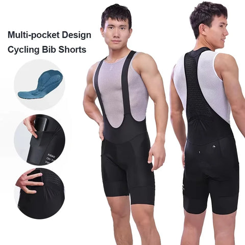 INBIKE Men's MTB Cycling Bib Shorts - Professional Bicycle Shorts for Road & Mountain Biking