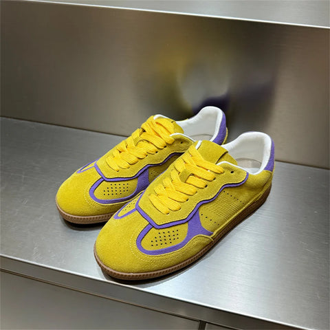 FEDONAS 2025 New Women Suede Leather Sneakers
