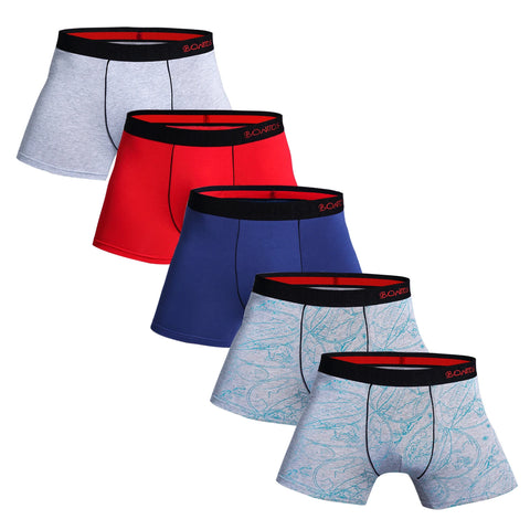 5-delige set luxe katoenen boxershorts voor heren