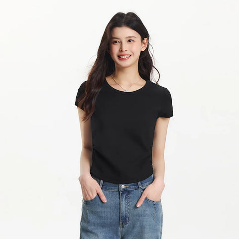 Semir Dames Cropped Slim Fit T-shirt 