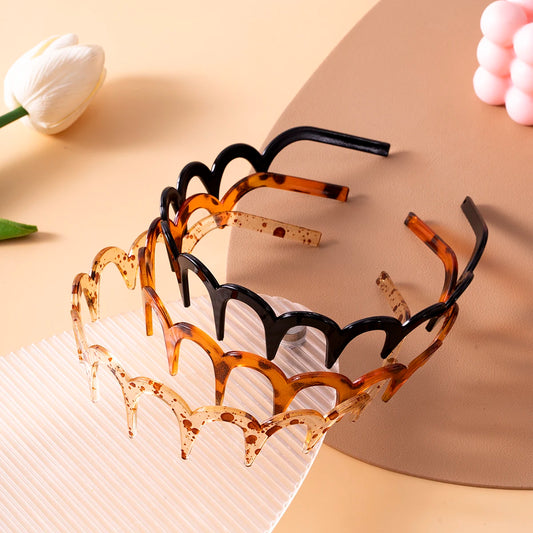 Korean Women Hair Comb Non-Slip Headband - U Shape Hair Hoops with Fixed Teeth