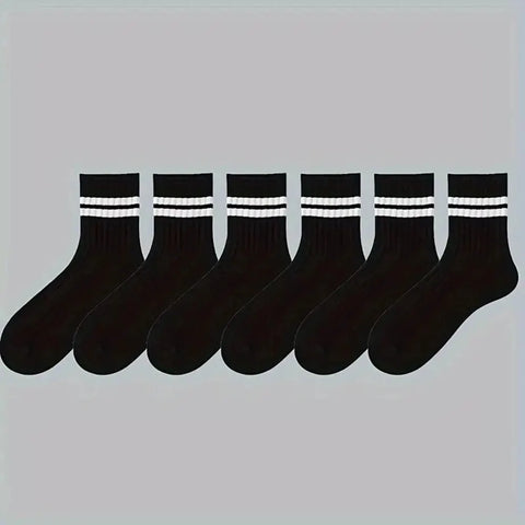 Men's Casual Striped Socks - 6/10/15/20 Pairs