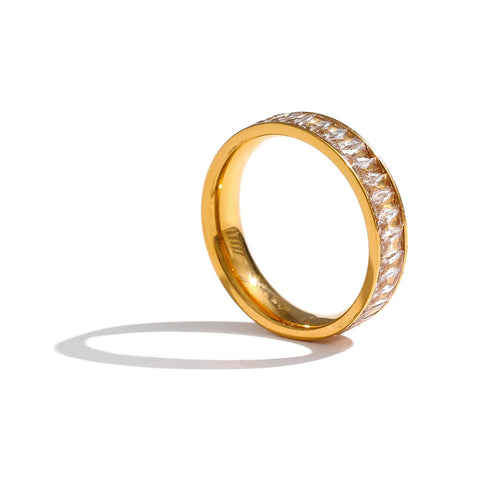 Yhpup Stainless Steel Cubic Zirconia Ring - Exquisite Engagement and Wedding Jewelry for Women