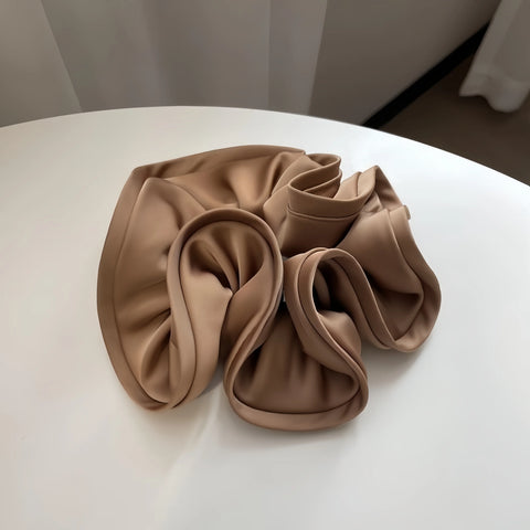 Korean Big Hair Tie Ribbon Scrunchies - Elegant Satin Elastic Hair Accessories for Women