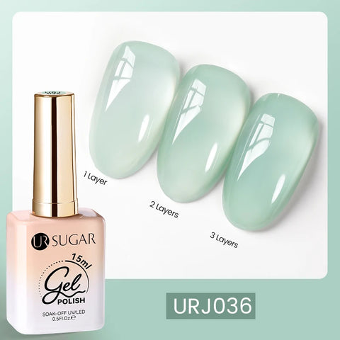 UR SUGAR 15ml Champagne Gold Silver Reflective Glitter Gel Nail Polish