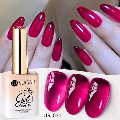 UR SUGAR 15ml Champagne Gold Silver Reflective Glitter Gel Nail Polish