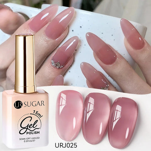 UR SUGAR 15ml Champagne Gold Silver Reflective Glitter Gel Nail Polish