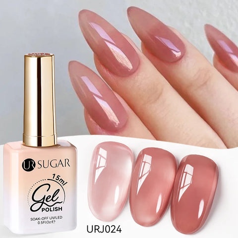 UR SUGAR 15ml Champagne Gold Silver Reflective Glitter Gel Nail Polish