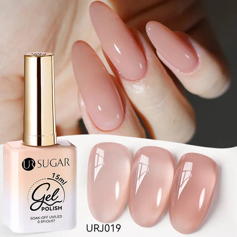 UR SUGAR 15ml Champagne Gold Silver Reflective Glitter Gel Nail Polish