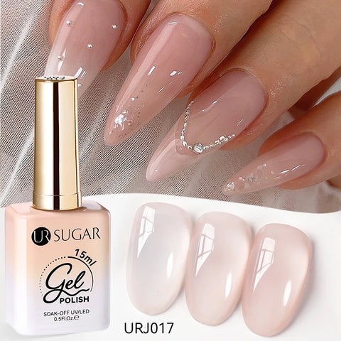 UR SUGAR 15ml Champagne Gold Silver Reflective Glitter Gel Nail Polish