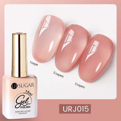 UR SUGAR 15ml Champagne Gold Silver Reflective Glitter Gel Nail Polish