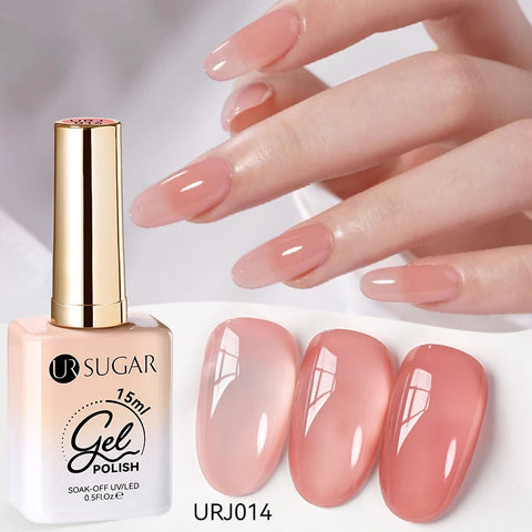 UR SUGAR 15ml Champagne Gold Silver Reflective Glitter Gel Nail Polish