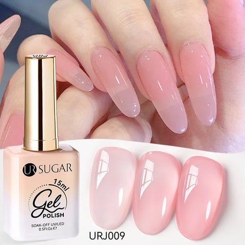 UR SUGAR 15ml Champagne Gold Silver Reflective Glitter Gel Nail Polish