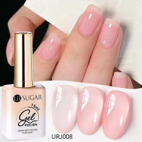 UR SUGAR 15ml Champagne Gold Silver Reflective Glitter Gel Nail Polish