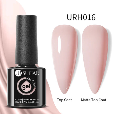 UR SUGAR Glitter Rubber Base Gel - Aurora Chameleon Pink Gold Flakes