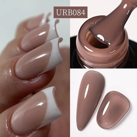 UR SUGAR Glitter Rubber Base Gel - Aurora Chameleon Pink Gold Flakes