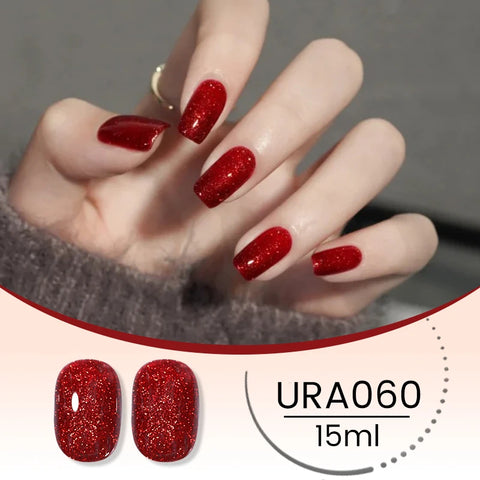 UR SUGAR 15ml Champagne Gold Silver Reflective Glitter Gel Nail Polish