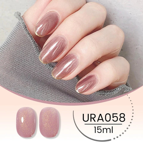 UR SUGAR 15ml Champagne Gold Silver Reflective Glitter Gel Nail Polish