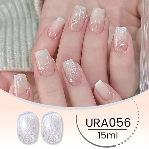 UR SUGAR 15ml Champagne Gold Silver Reflective Glitter Gel Nail Polish
