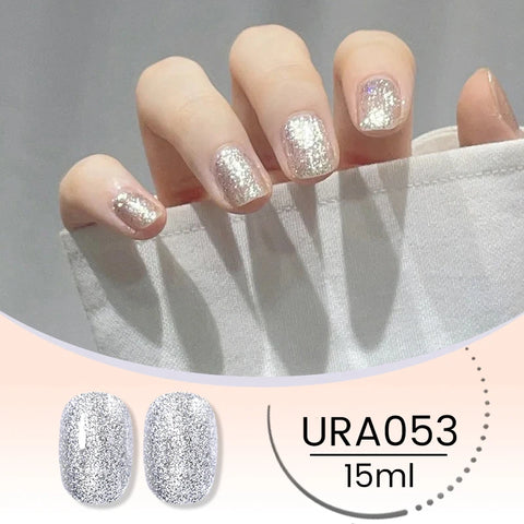 UR SUGAR 15ml Champagne Gold Silver Reflective Glitter Gel Nail Polish