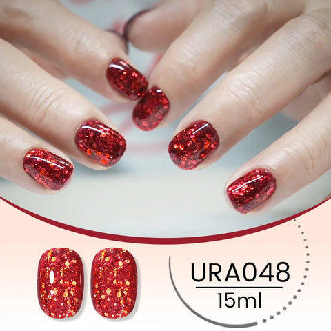 UR SUGAR 15ml Champagne Gold Silver Reflective Glitter Gel Nail Polish