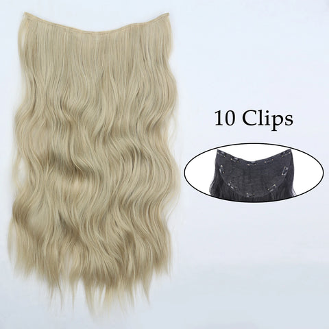 Synthetische 5 Clip-in haarextensies - Lang steil haarstuk 