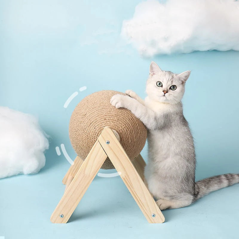 Cat Scratching Ball Toy Kitten Sisal Rope Toy for Furniture Protection