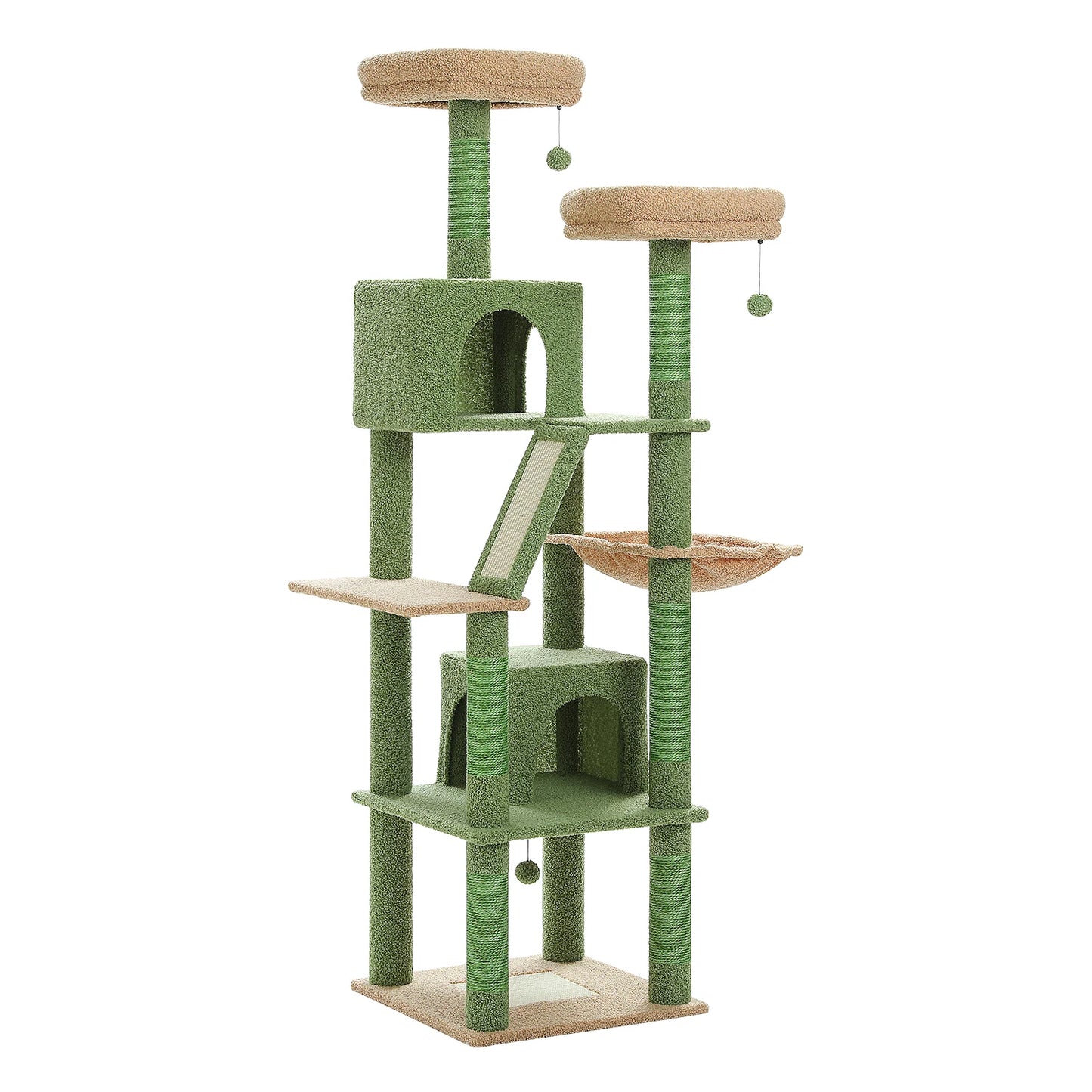 Large Cat Tree Tall Cat Tower for Indoor Cats - Multi-Level Plush Cat Condo with Scratching Posts and Perches