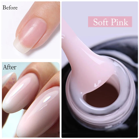 UR SUGAR Glitter Rubber Base Gel - Aurora Chameleon Pink Gold Flakes