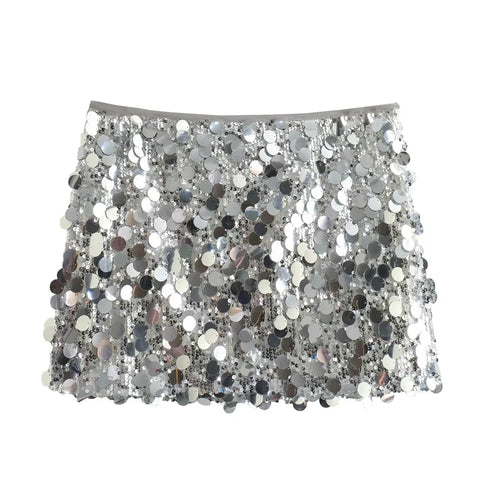 MUJER Sequin Mini Skirt - Luxury High Waist Fashion Skirts for Women
