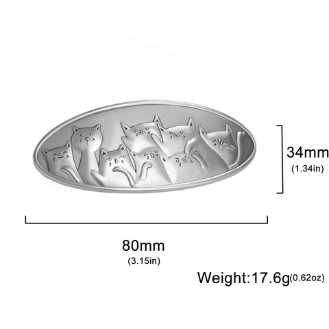 Skyrim Cute Cat Hair Clip for Women and Girls - Gold Color Hairpin Barrette - Fashion Animal Accessories - Perfect Birthday Gift - Wholesale Available