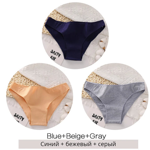 FINETOO M-2XL Women Cotton Underwear 3Pcs/set