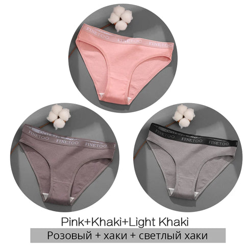 FINETOO 3-delige katoenen pantyset voor dames