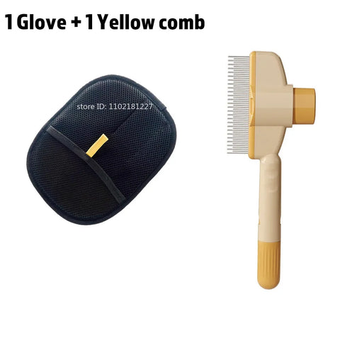 Cat and Dog Hair Remover Brush and Grooming Gloves Set