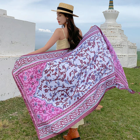 Stylish Women's Scarf - Dual-Use Cotton Shawl