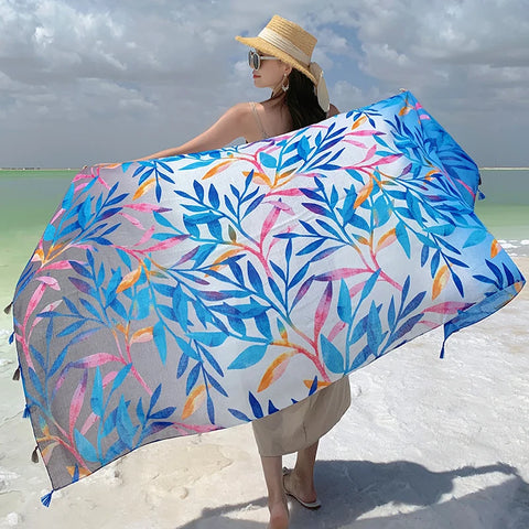 Stylish Women's Scarf - Dual-Use Cotton Shawl